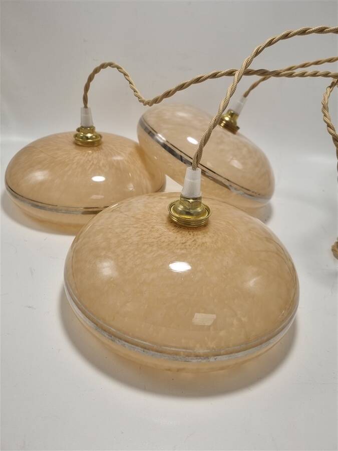 Trio of pink suspensions