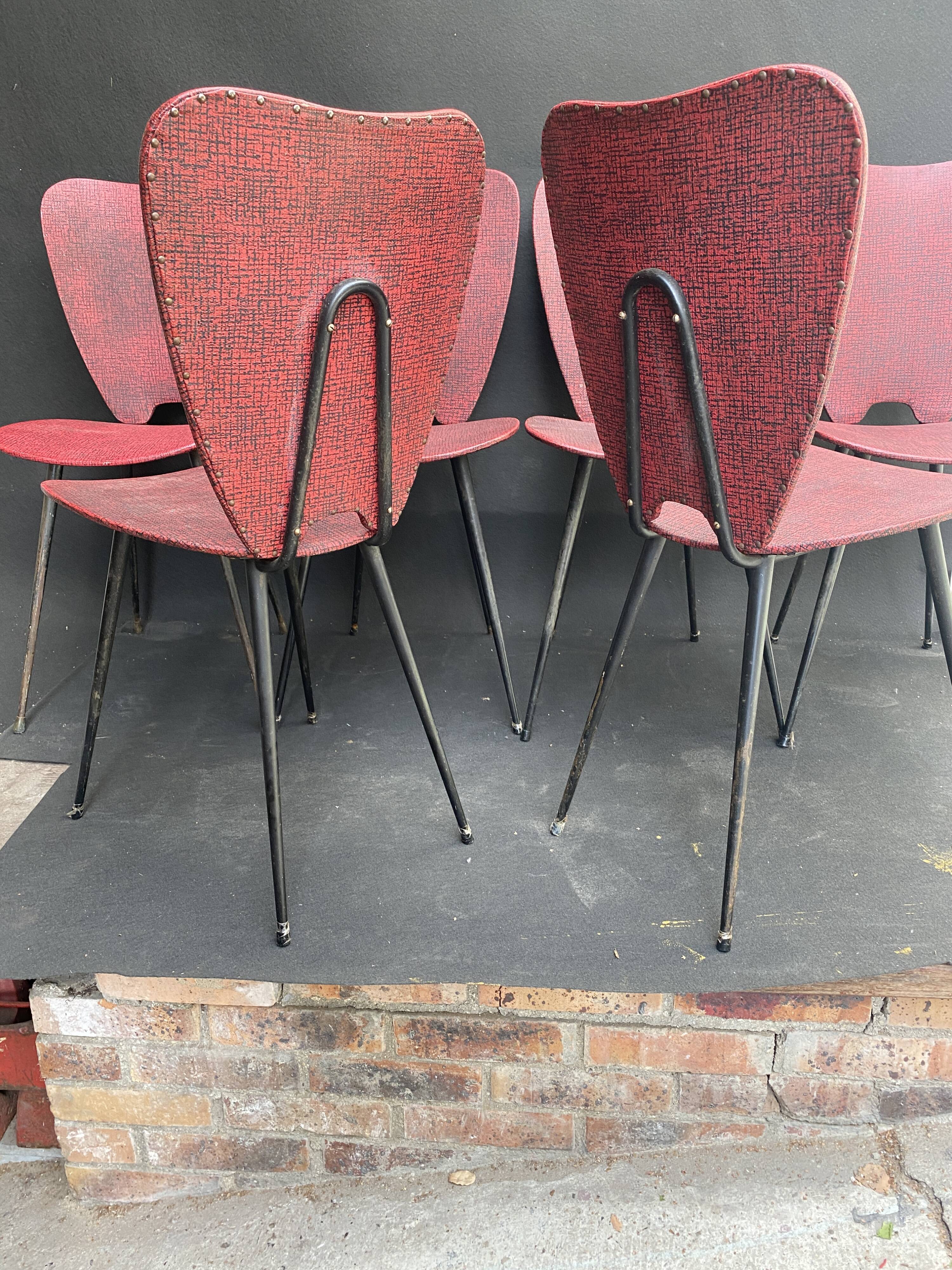 Series of 6 c chairs 60s