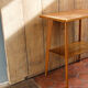 Desserte scandinave en bois pieds compas