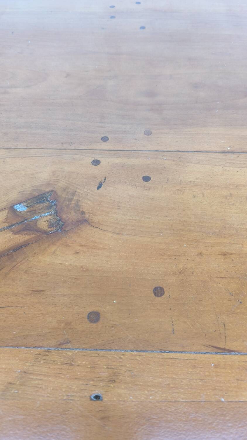 Solid beech farmhouse table 1950