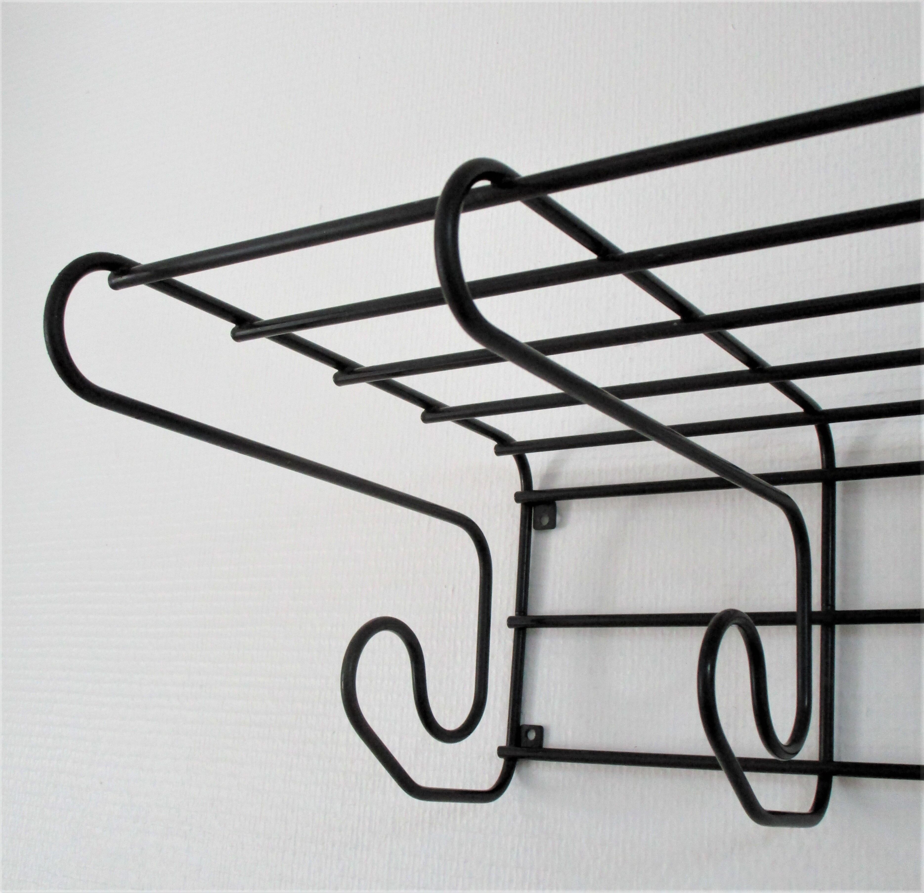 Coat rack metal black ikea design 80s