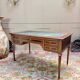 Flat desk in mottled mahogany, Louis XVI style, 19th century