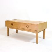 Small Scandinavian row in light wood from the 70s.