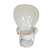 Armchair Emmanuelle white with cushion
