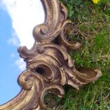 Baroque mirror in gilded wood 87x54cm