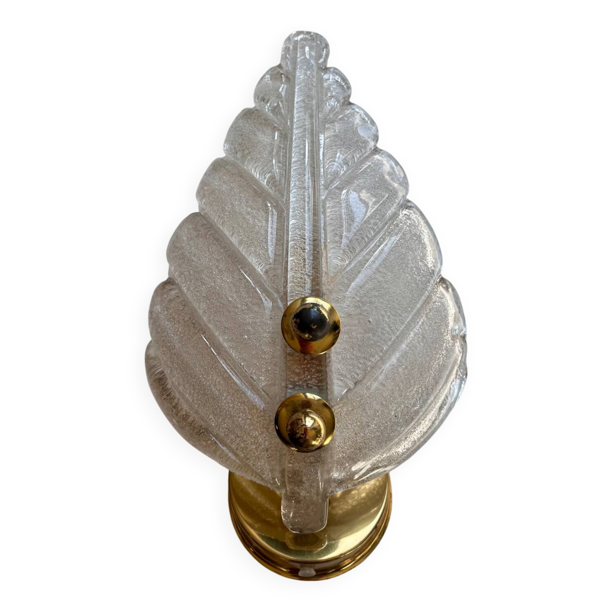 Applique feuille verre Murano