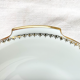 Golden white porcelain pie dish from Sologne Lamotte 6