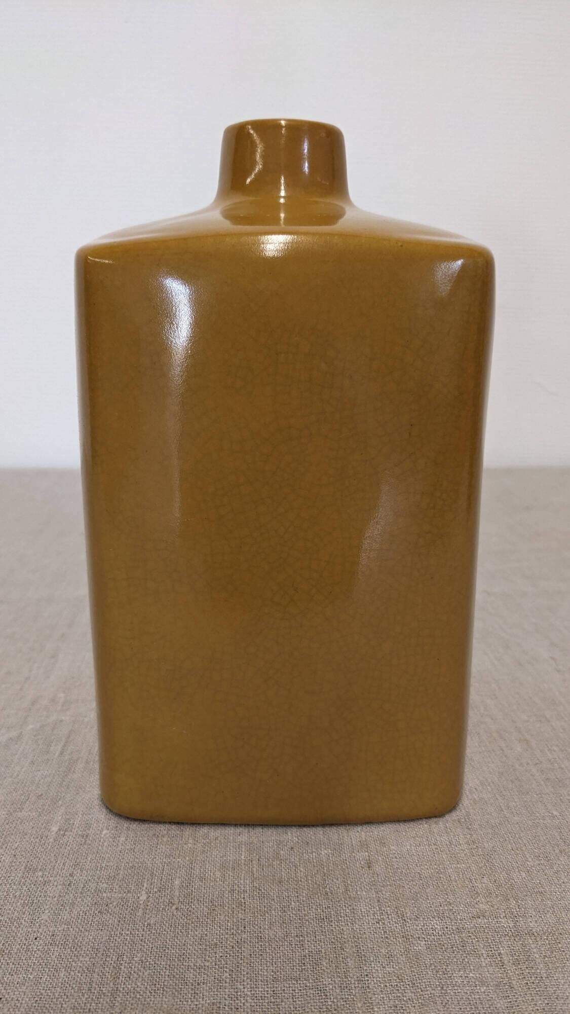 Set of 3 coloured earthenware vases Les Jardins d'Ulysse, France circa 1990