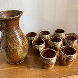 Terracotta and gray orangeade service