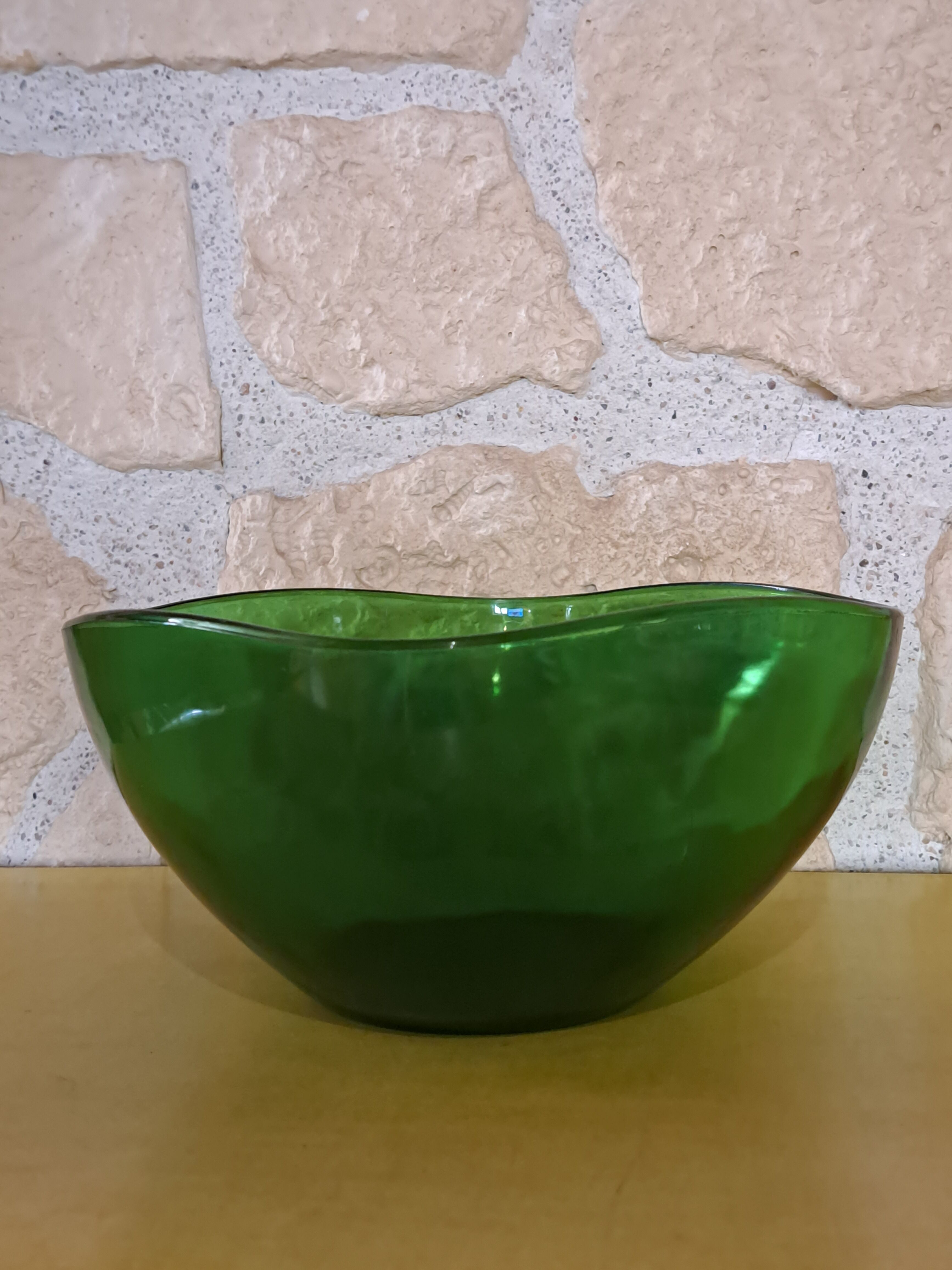 Vintage square vereco salad bowl