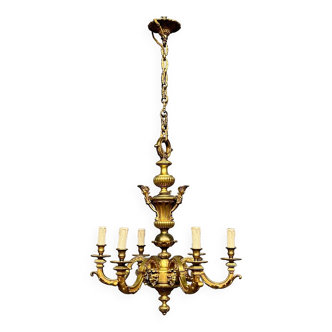 Mazarin chandelier. Solid bronze.