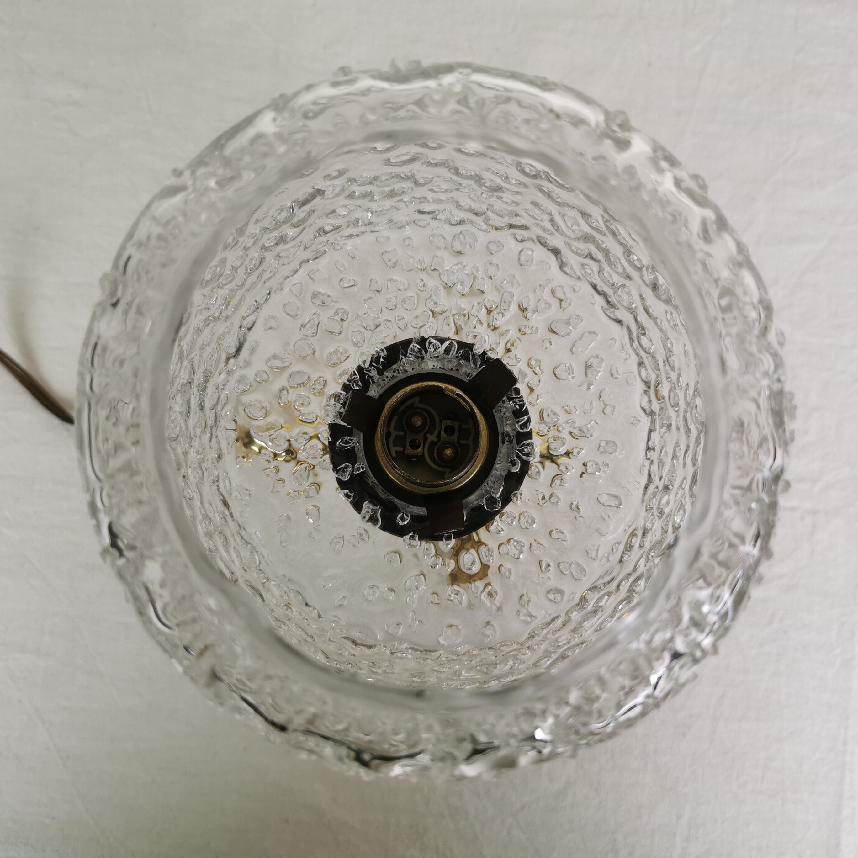 Brass and glass lamp