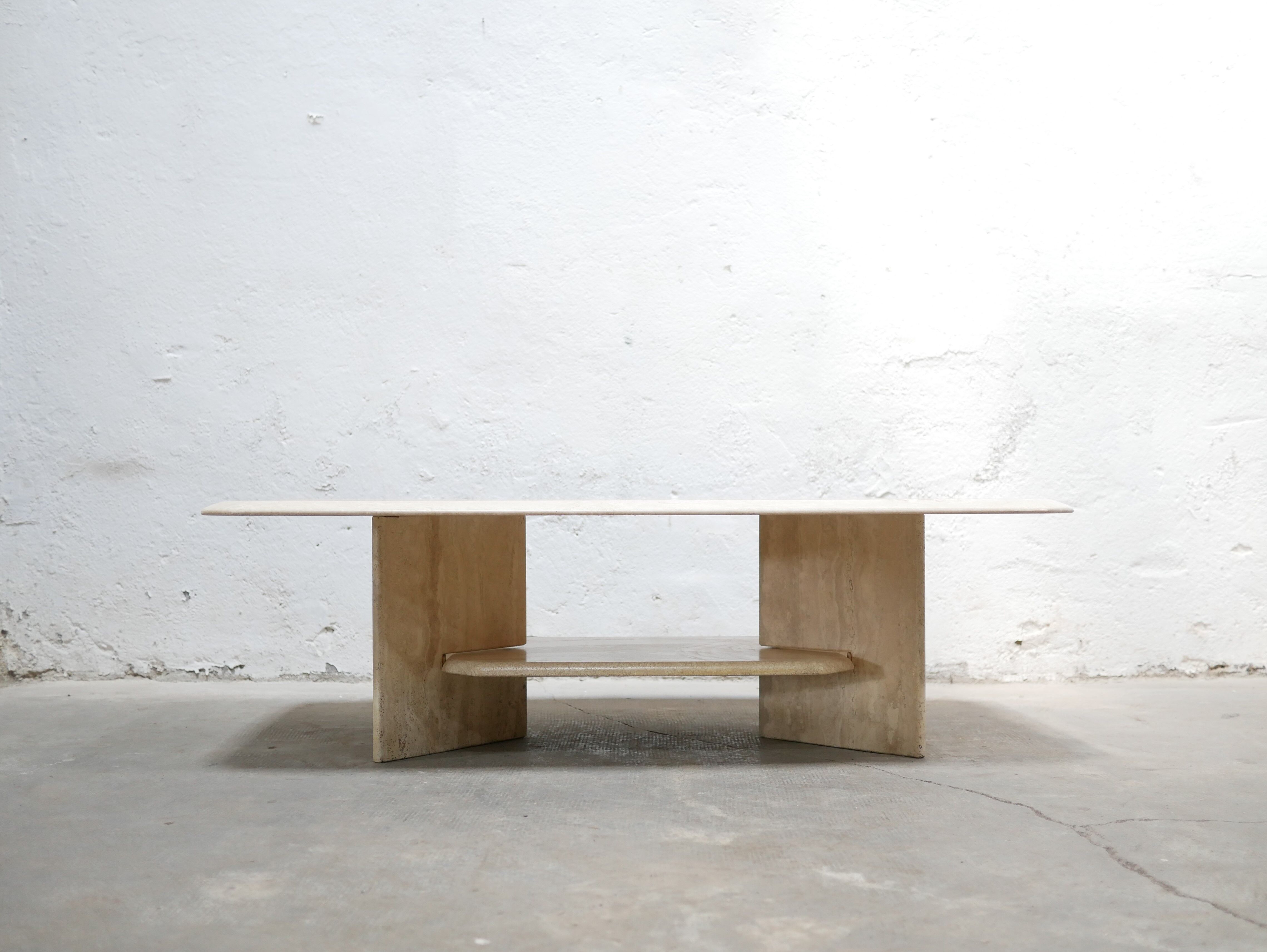 Vintage travertine coffee table