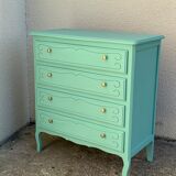 Vintage mint green chest of drawers 1950