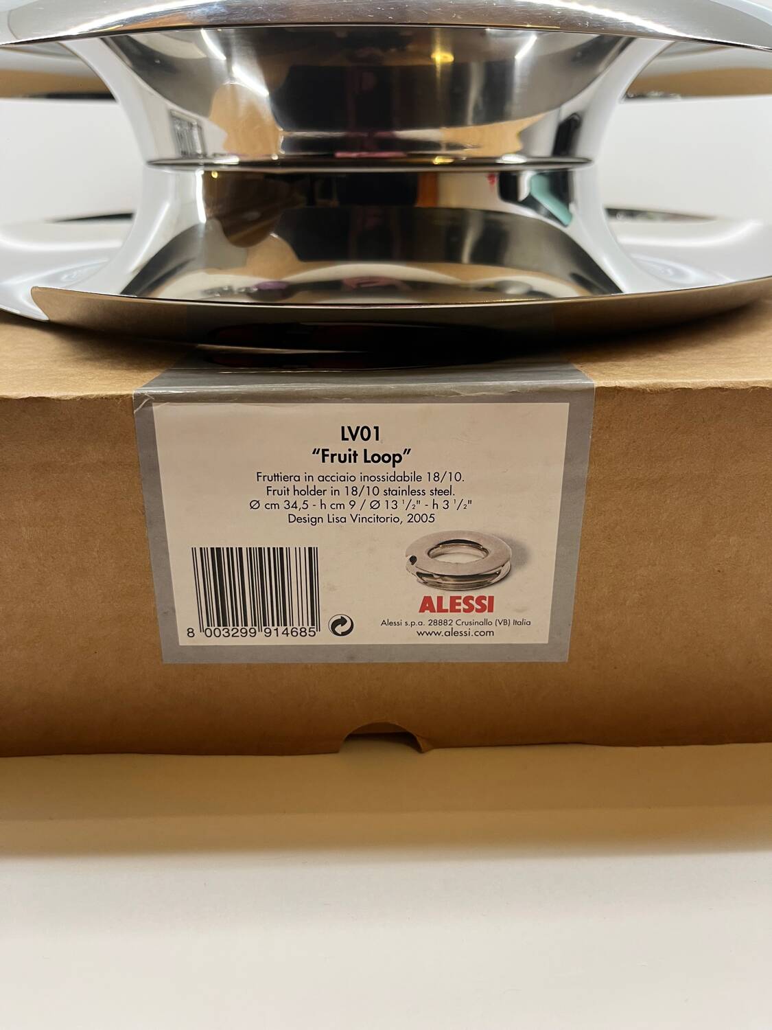 Alessi – LV01 Fruit Loop – Lisa Vincitorio – Fruit bowl – Stainless steel
