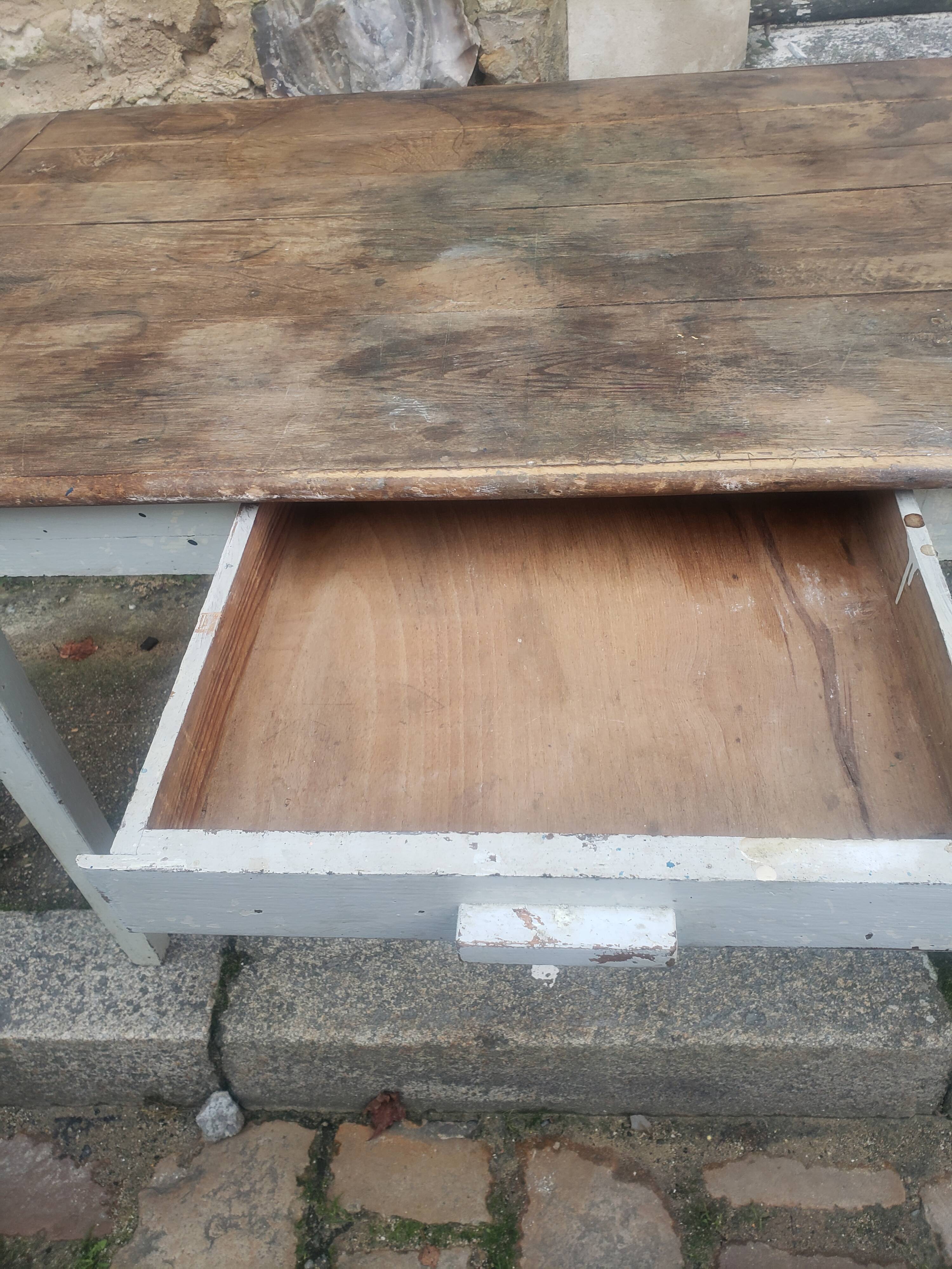 Natural patina farm table