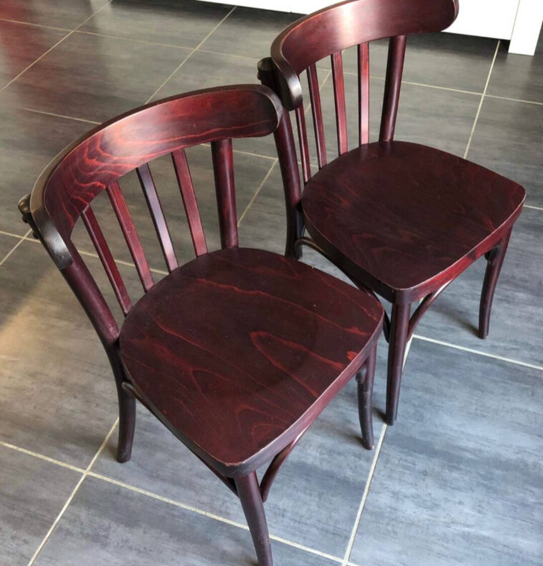 Pair of vintage bistro chairs