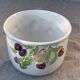 Cache pot glazed ceramic slip vintage fruits