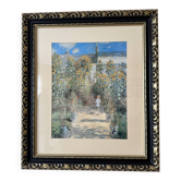 Tableau encadré reproduction Monet "Le Jardin à Vétheuil" 85x73 cm