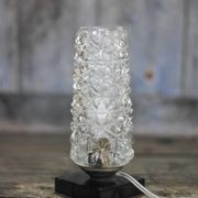 Vintage table lamp, bedside lamp with glass globe, accent lamp, decor.