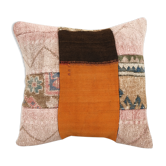 Vintage patchwork kilim rug pillow case