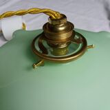 Suspensions abat jour opaline vert pastel