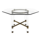 Brass and acrylic glass table by Sandro Petti for Metalarte, 1970