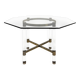 Brass and acrylic glass table by Sandro Petti for Metalarte, 1970