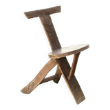 Regionalist wooden tripod chair