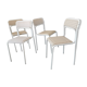 Set of 4 tubular metal chairs from the 90s