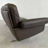 Canapé De sede DS31 en cuir marron, années 1970