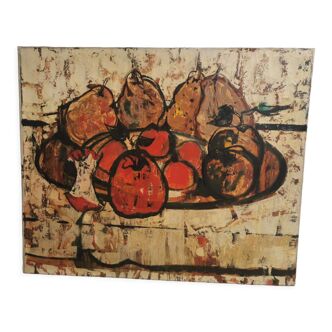 Nature morte, huile sur toile