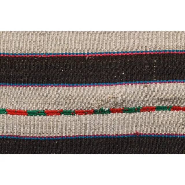 Vintage Turkish Hand-Knotted Wool Cotton Beige Kilim Area Rug 158x217