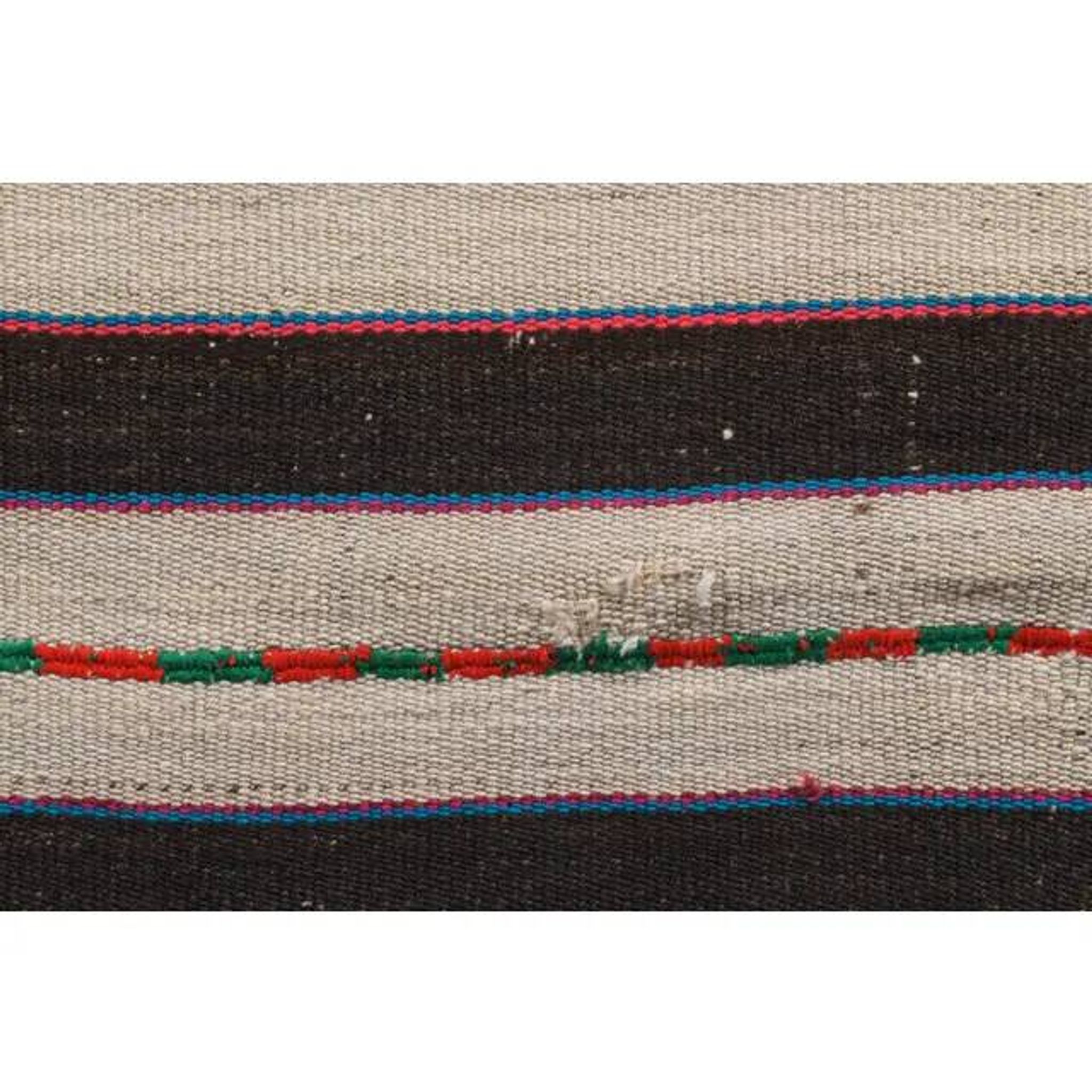 Vintage Turkish Hand-Knotted Wool Cotton Beige Kilim Area Rug 158x217