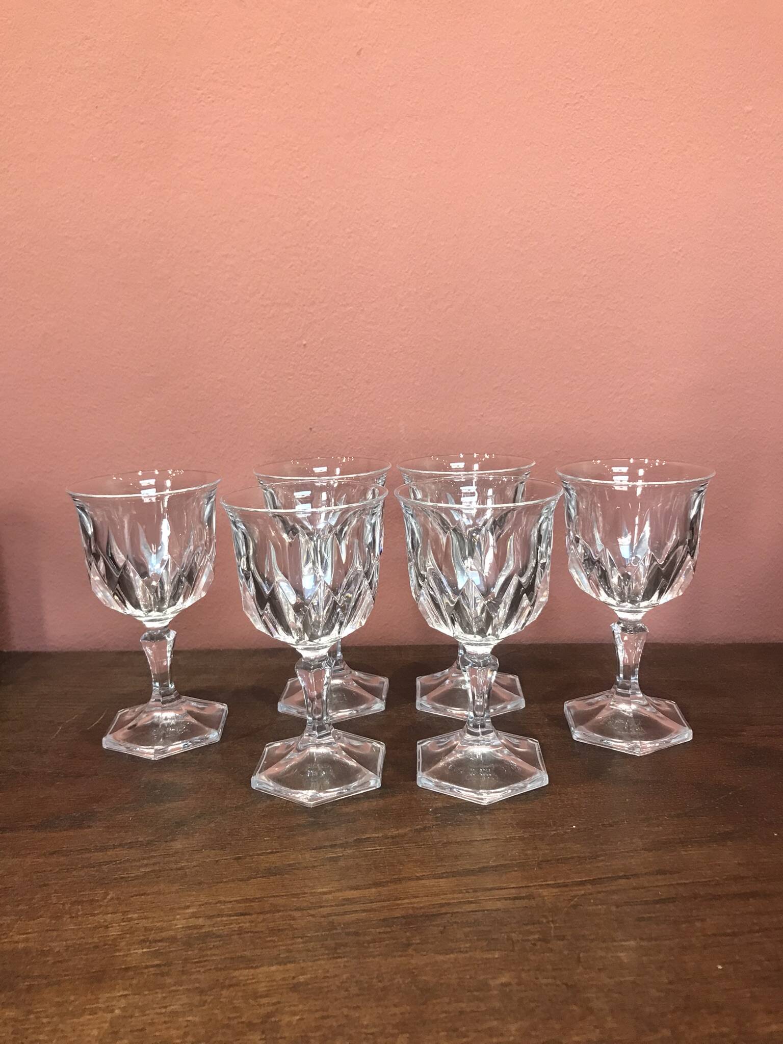6 verres à vin cristal d’arques modèle Chaumont 13cm