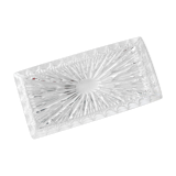 Rectangular glass dish, moulded glass, art deco