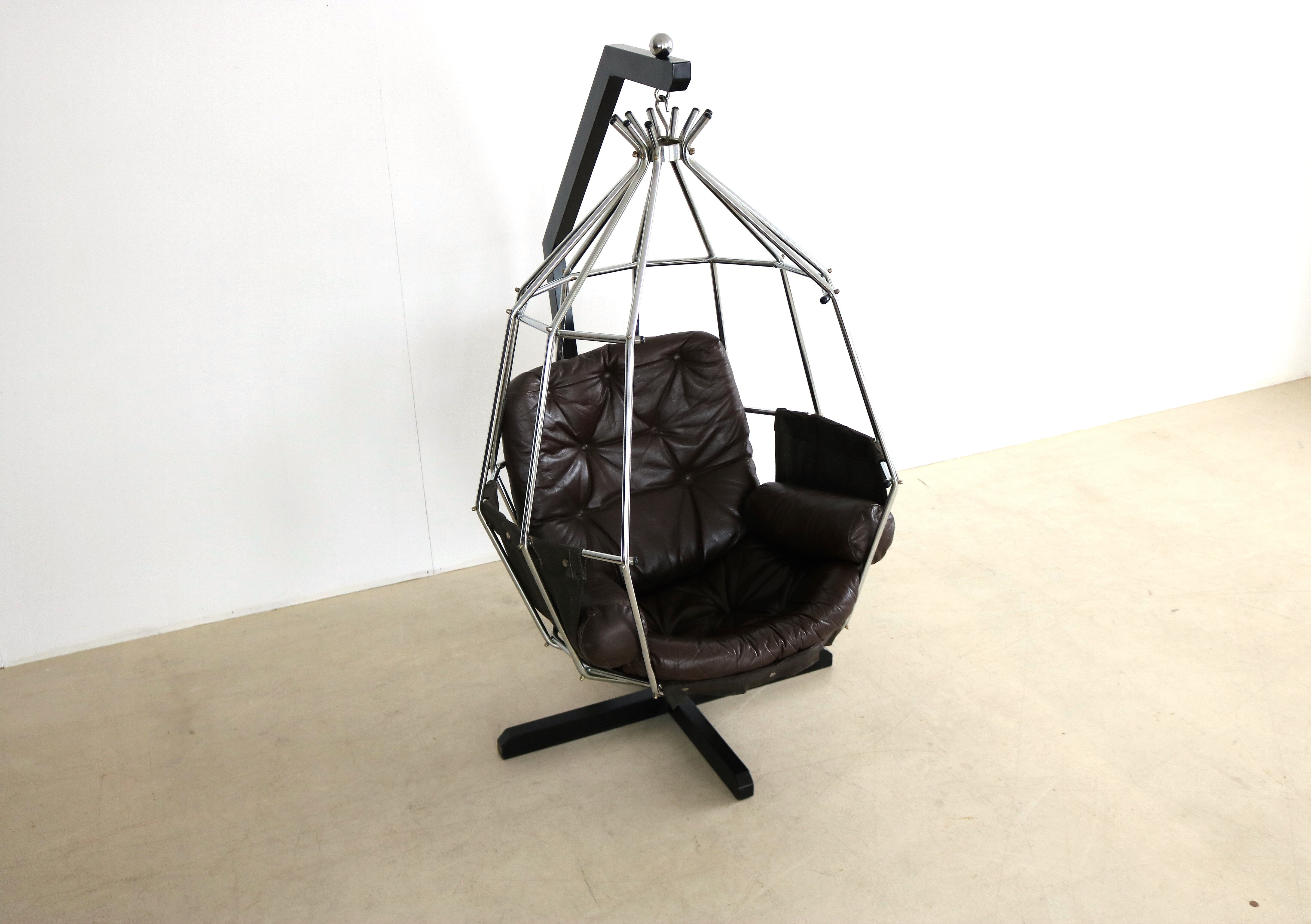 Vintage Ib Arberg Parrot cage lounge chair