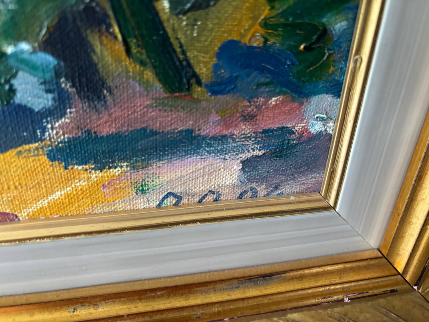 Landscape Russian school signed
