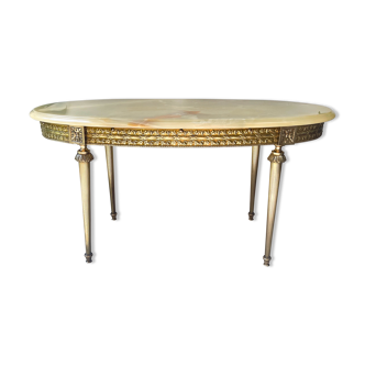 Marble and bronze coffee table Neoclassical style