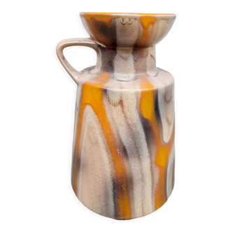 Vase en céramique vintage d’Allemagne de l’Ouest 'Orange rincé' 311-50