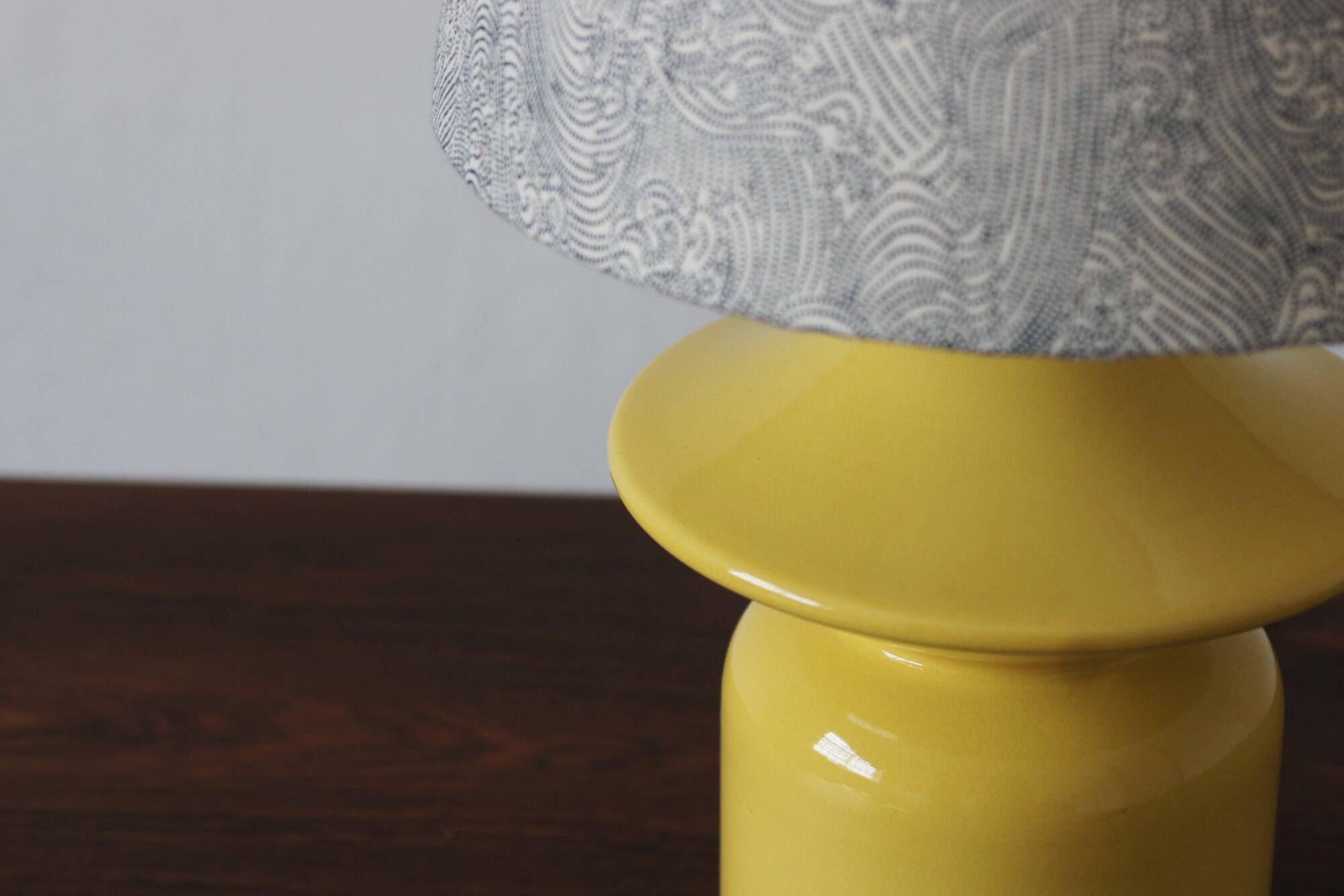 Yellow Ceramic Table Lamp by Hasle Keramik, Denmark, 1970s
