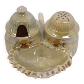 Salière poivrière et moutardier ancien