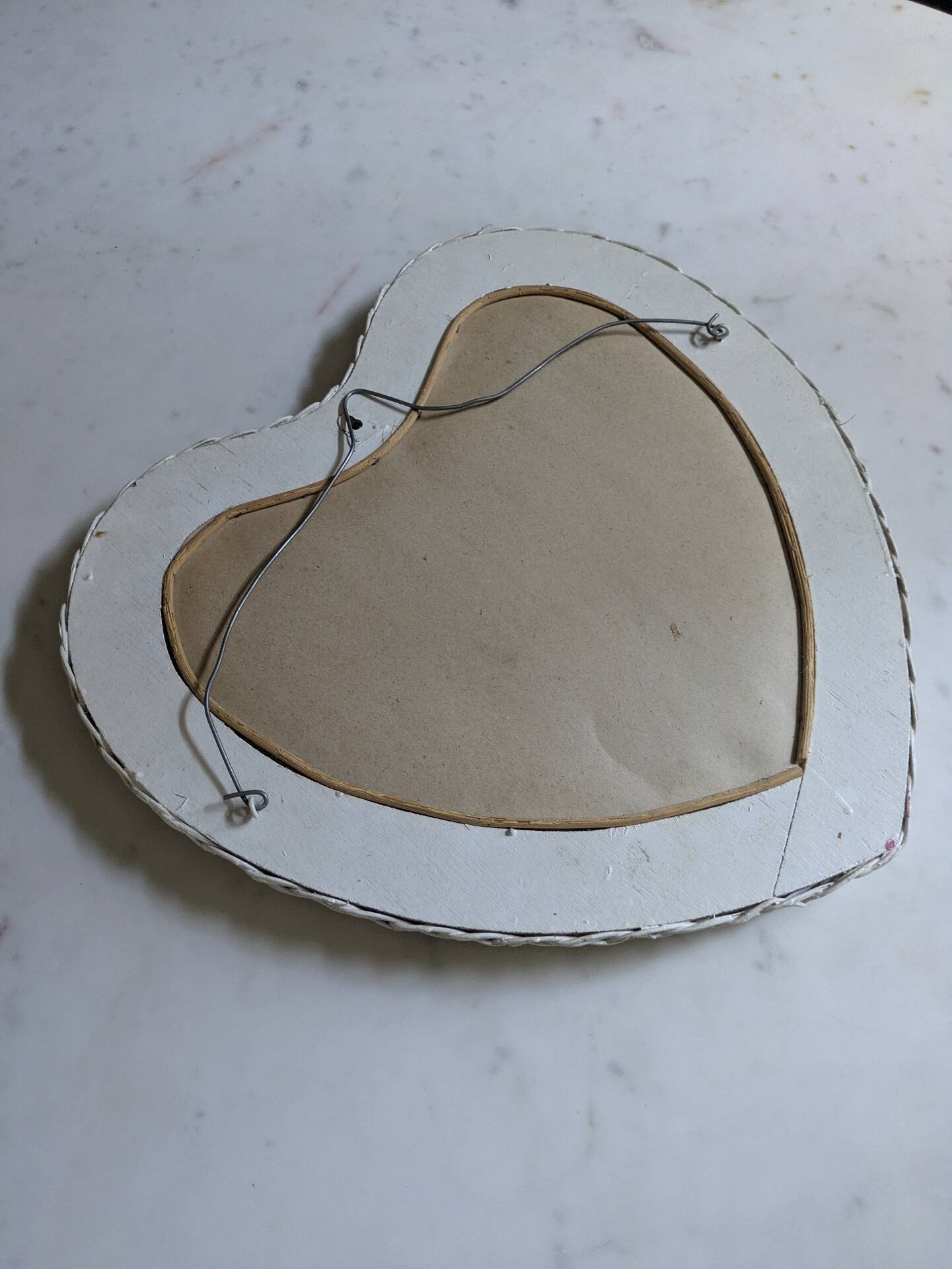 Vintage 80s rattan mirror