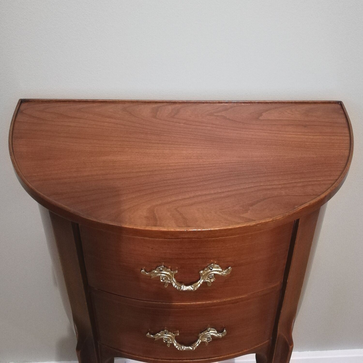 Bedside table or half-moon side furniture Louis XV style