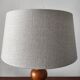 Vintage 70s salon lamp made of turned and sculpted oak wood.