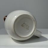 Small two-tone white and brown pitcher Made in China