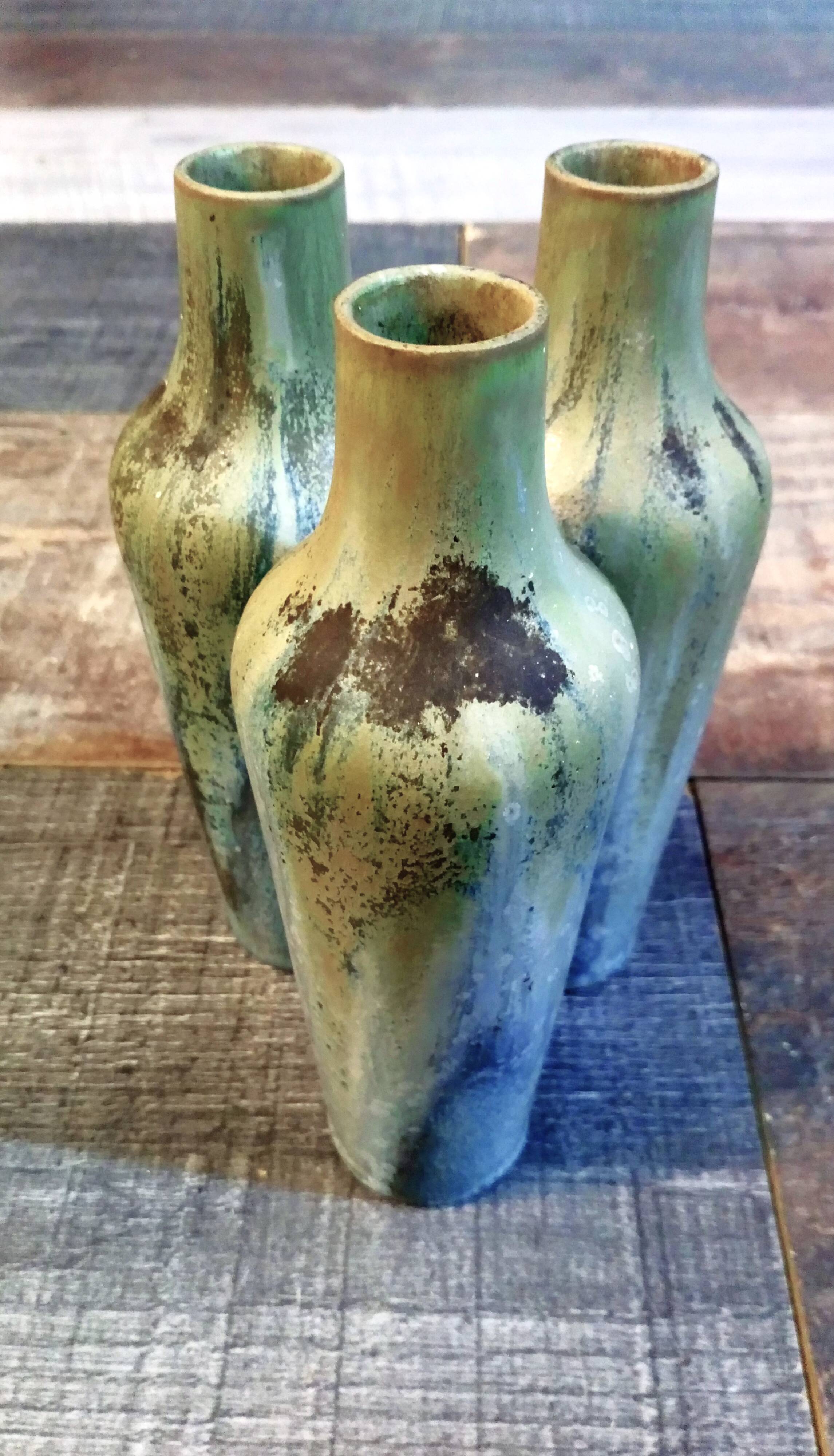 Vase triptyque Denbac 1930s