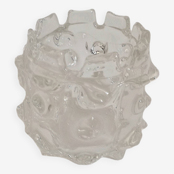 Transparent Murano crystal vase