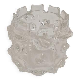 Transparent Murano crystal vase