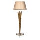 A french gilt wrought iron floor lamp, attributed to maison bagues c.1970
